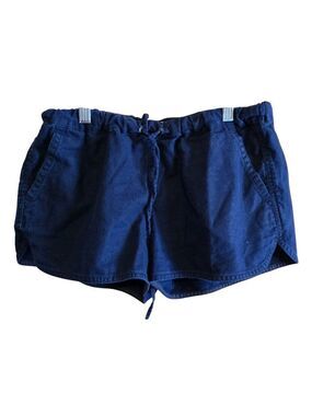 J. Crew Womens Linen-Blend Navy Shorts Elastic Waist summer beach nautical